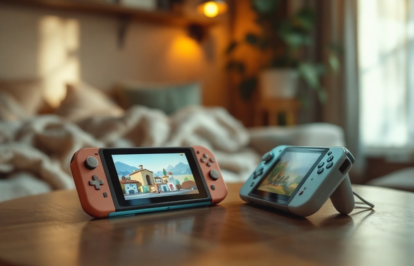 Two handheld consoles in one household