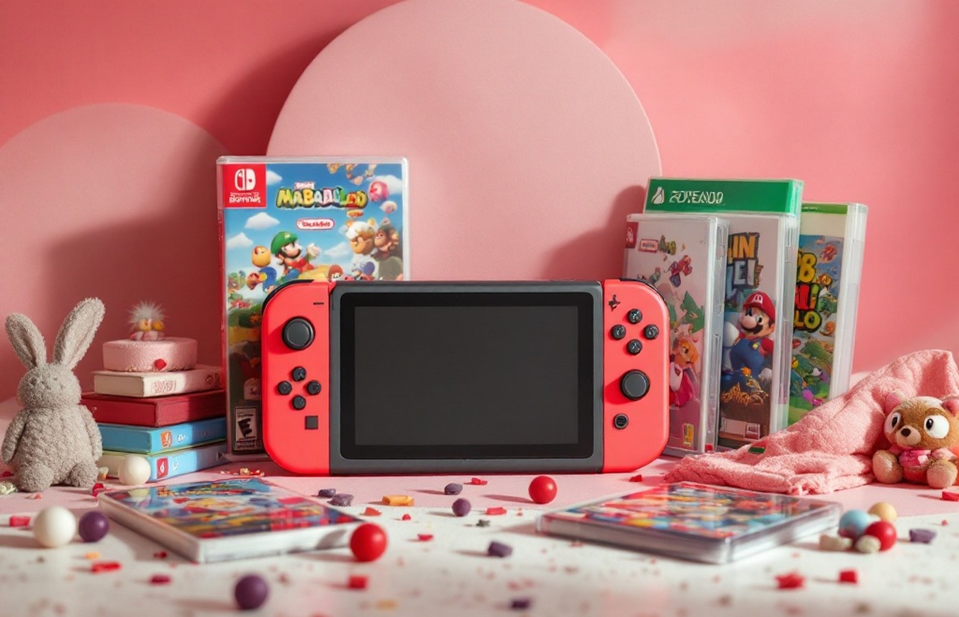 A console fanned out with its best-selling games