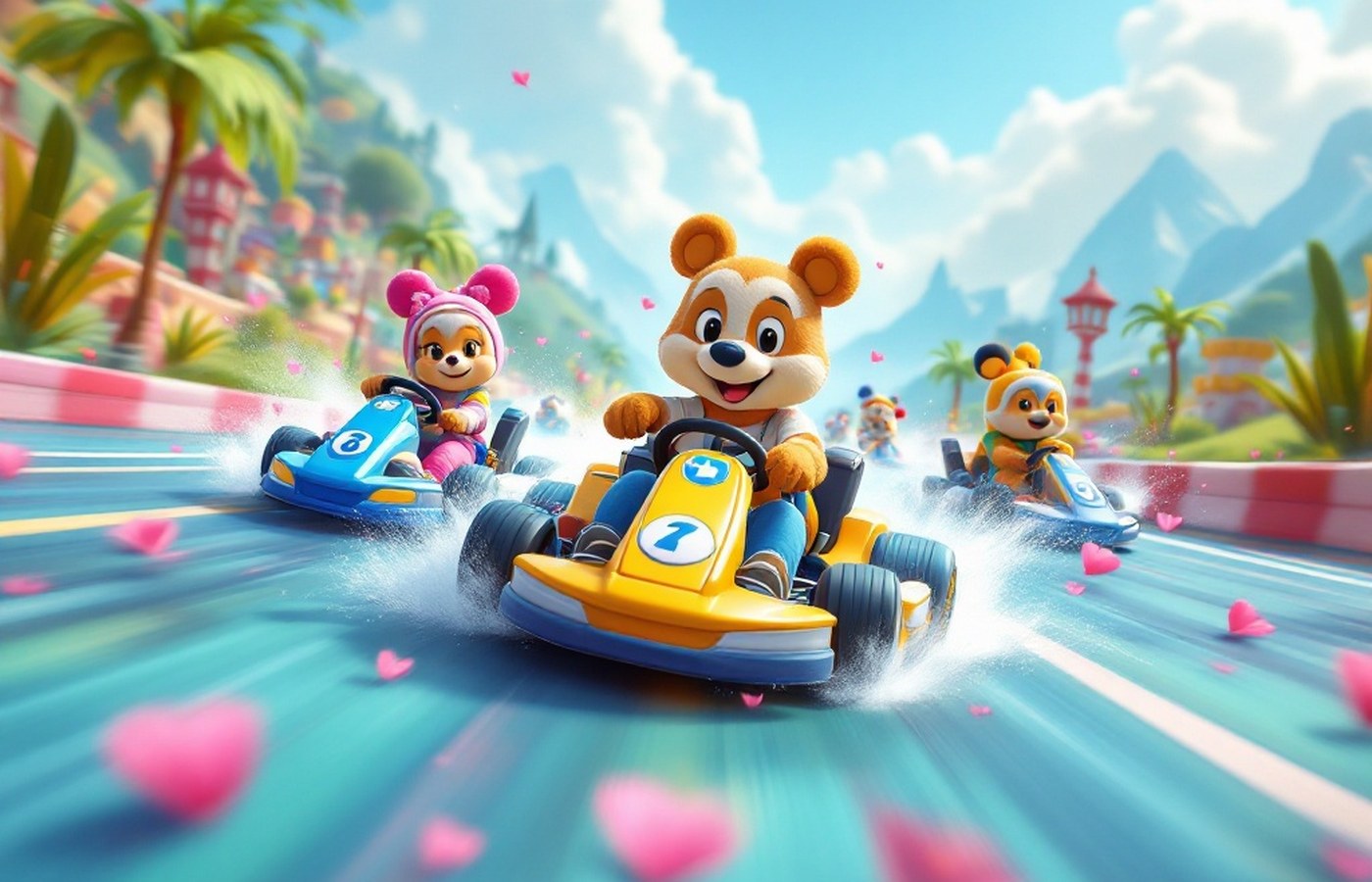 Mario Kart 8 Deluxe racing
