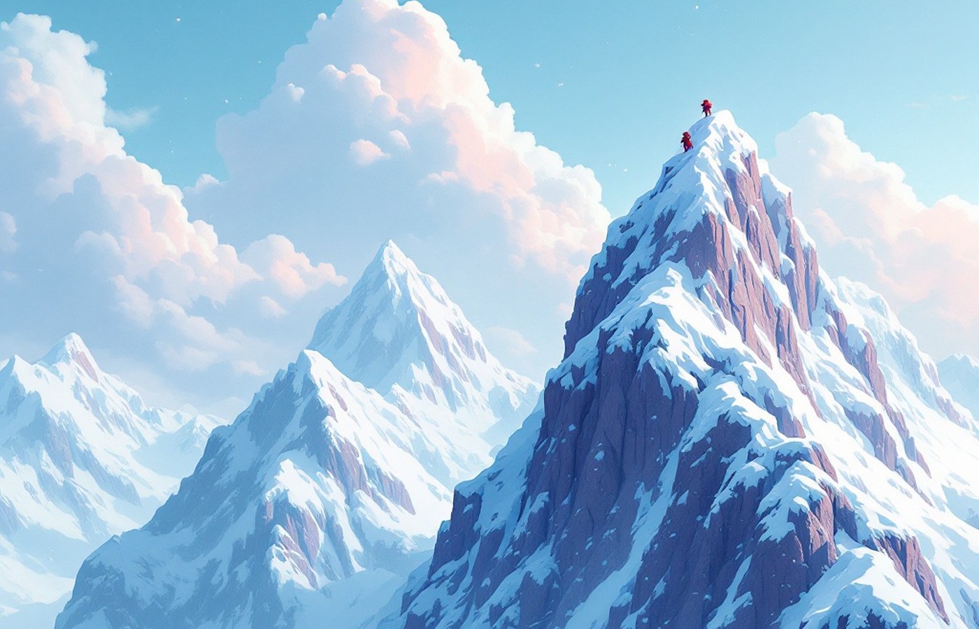Pixel-art mountain climb from Celeste